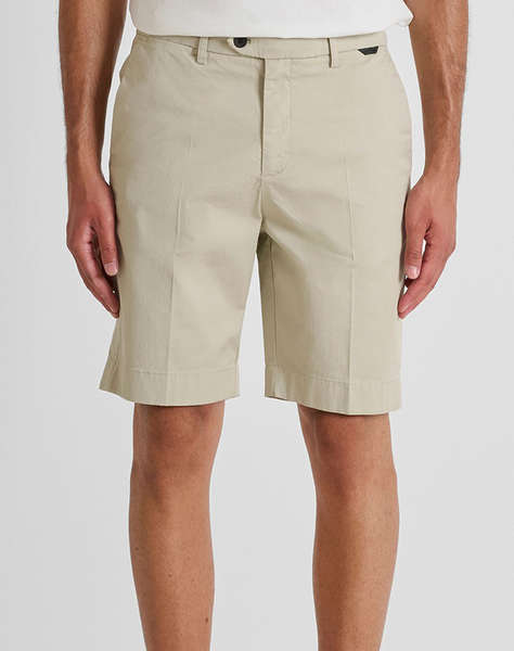 ANTONY MORATO MMSH00225FA800197 MIN OF 6 SHORTS MARK SLIM FIT IN STRETCH TWILL COTTON BLEND FABRIC WITH LOGOED RUBBER FLAG MEN''S SHORTS