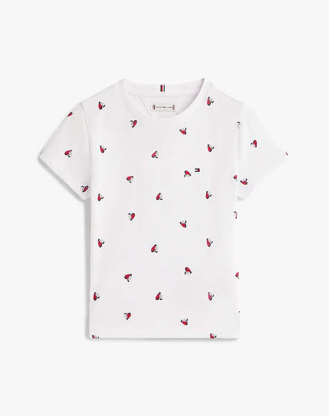 TOMMY HILFIGER LG AOP HEART TEE SS