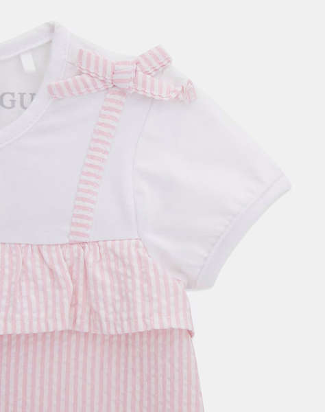GUESS SET MIXED FABRIC SS DRESS+PANT DRESS CHILD GIRL