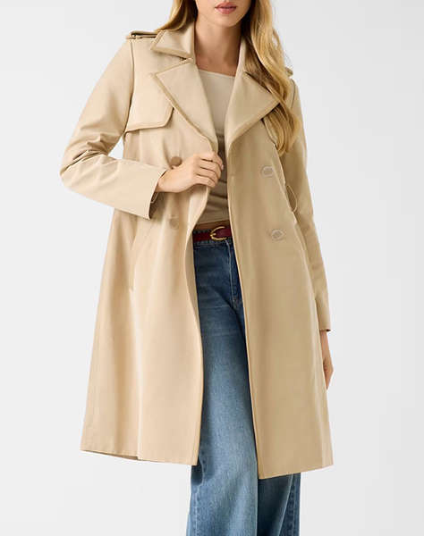 GUESS JENNY PU DETAILS TRENCH WOMEN''S JACKET