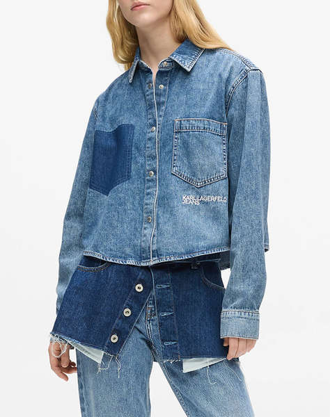 KARL LAGERFELD JEANS KLJ BOXY DENIM BLOUSE