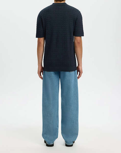 SELECTED SLHMATTIS SS KNIT NEW CABLE POLO