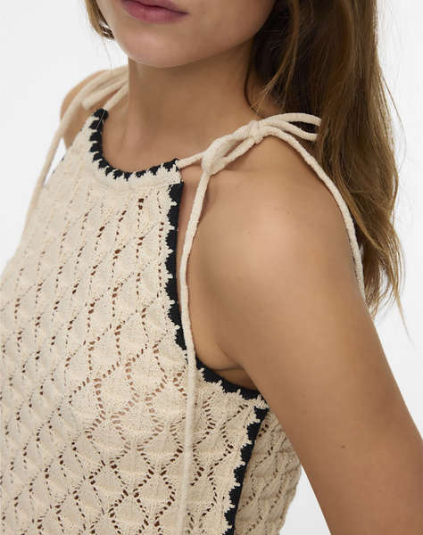 AWARE BY VERO MODA AWEVELYN SL HALTERNECK CROCHET TOP NOOS