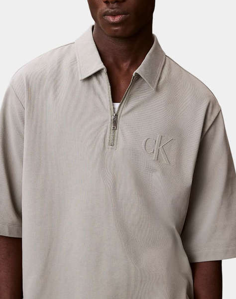 CALVIN KLEIN SS SUPIMA CHEST EMB POLO