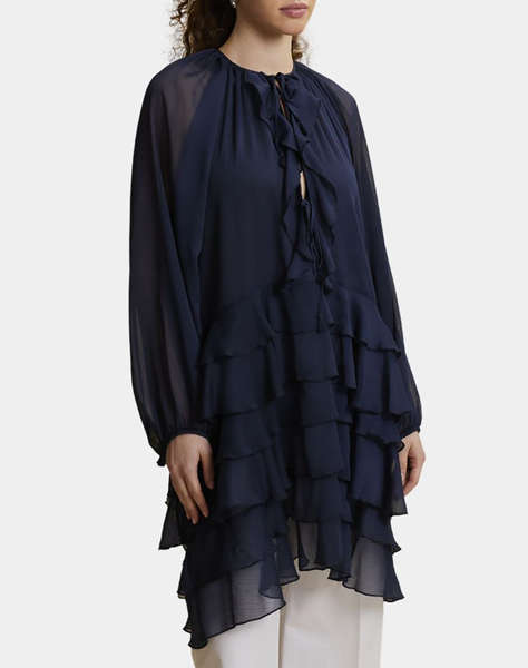 LA MARTINA РОКЛЯ WOMAN DRESS L/S CHIFFON CRINCK