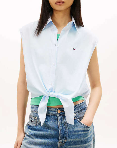 TOMMY JEANS TJW TIE FRONT POPLIN SHIRT