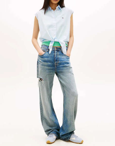 TOMMY JEANS TJW TIE FRONT POPLIN SHIRT