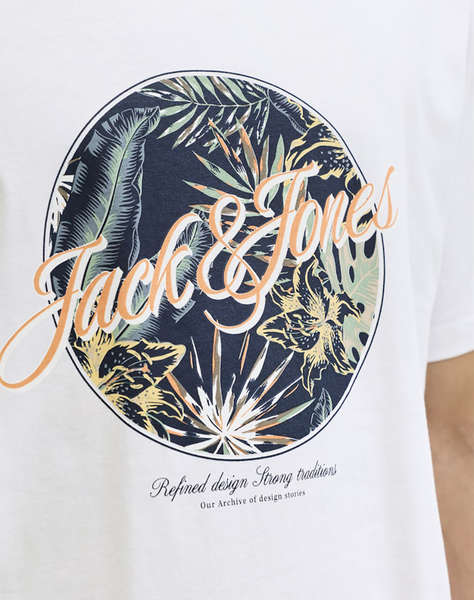 JACK&JONES JJHONOLULU SHAPE TEE SS CREW NECK LN