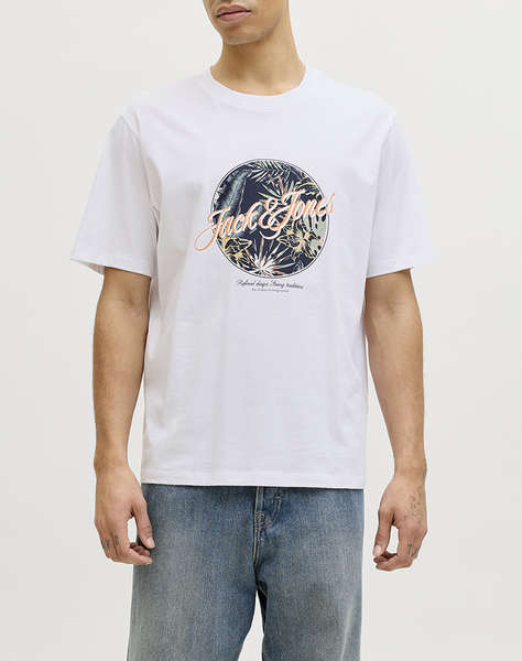 JACK&JONES JJHONOLULU SHAPE TEE SS CREW NECK LN
