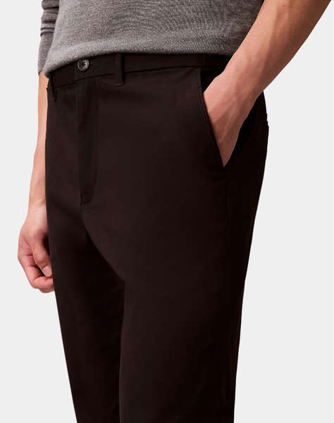 CALVIN KLEIN SLIM SATEEN CHINO TROUSER