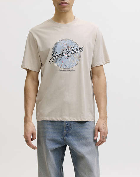 JACK&JONES JJHONOLULU SHAPE TEE SS CREW NECK LN
