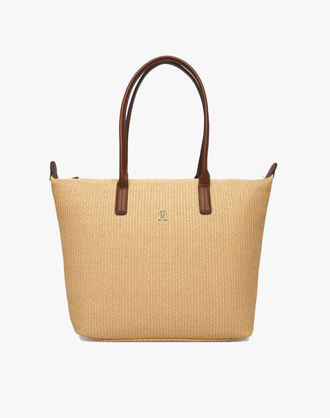 TOMMY HILFIGER POPETTE TOTE RAFFIA