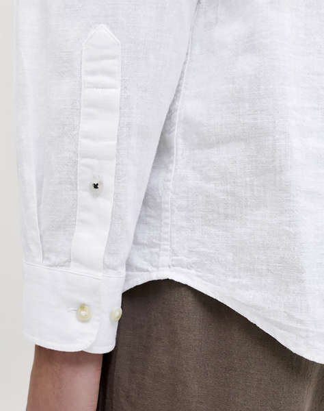 JACK&JONES JJESUMMER LINEN BLEND BAND SHIRT L/S SN