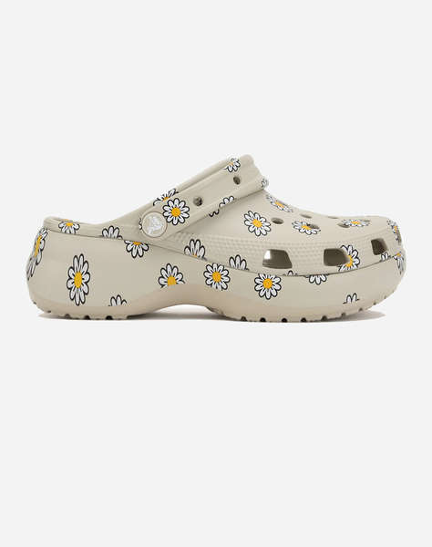 CROCS Classic Platform Floral Clog