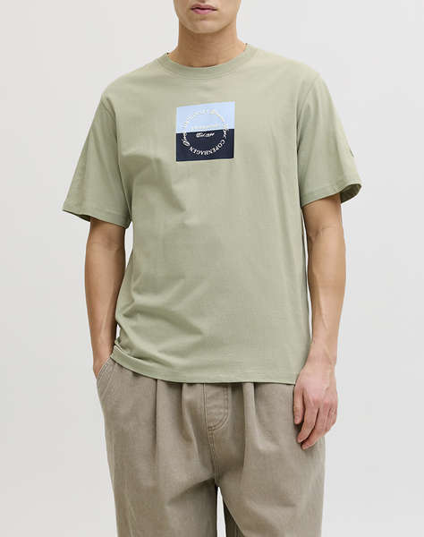 JACK&JONES JORCATSKILLS SQUARE BRANDING TEE SSCN LN