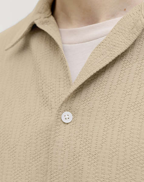 JACK&JONES JORMONTAUK WAVY TEXTURE SHIRT SS SN