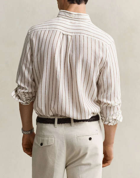 GANT РИЗА ΜΜ REG LINEN VISCOSE STRIPE SHIRT