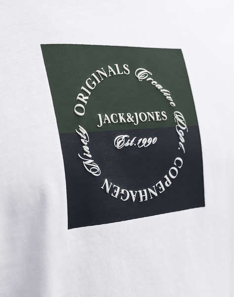 JACK&JONES JORCATSKILLS SQUARE BRANDING TEE SSCN LN