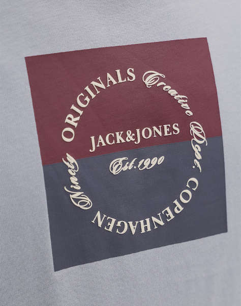 JACK&JONES JORCATSKILLS SQUARE BRANDING TEE SSCN LN