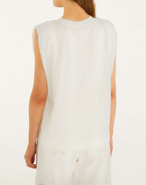 FARM RIO TOUCAN RIO SHOULDER PADS TANK TOP-OFF-WHITE