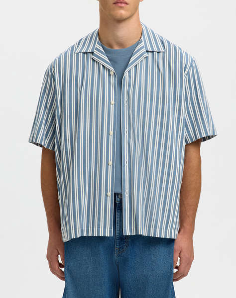 SELECTED SLMCASPER-AIR RLX MIX SS SHIRT