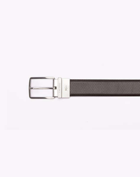 LACOSTE MEN''S BELT 35 PUNCH/PLAIN LEATHER