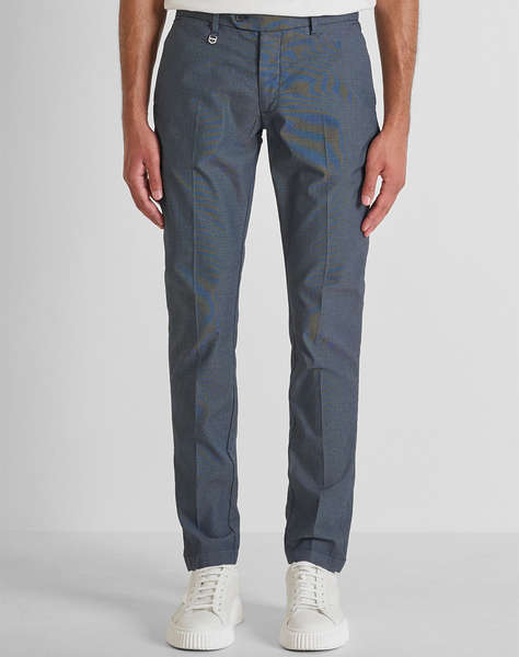 ANTONY MORATO MMTR00781FA850390 MIN OF 6 TROUSERS BRYAN SKINNY FIT IN GARMENT DYE STRETCH COTTON BLEND FABRIC MICRO PATTERN TROUSERS MEN''S