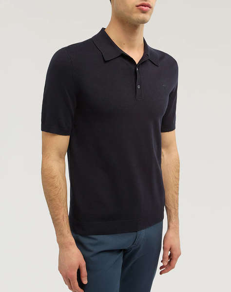 TRUSSARDI POLO SWEATER - VISCOSE YARN