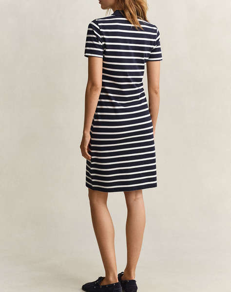 GANT DRESS SLIM STRIPED SS PIQUE POLO DRESS