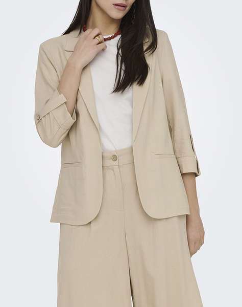 ONLY ONLGOA 3/4 UNLINE LINEN BL BLAZER CC TLR