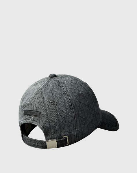 CALVIN KLEIN JEANS DENIM EMBLEM BURNOUT w PATCH CAP