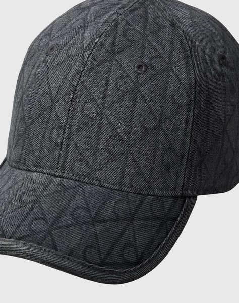 CALVIN KLEIN JEANS DENIM EMBLEM BURNOUT w PATCH CAP