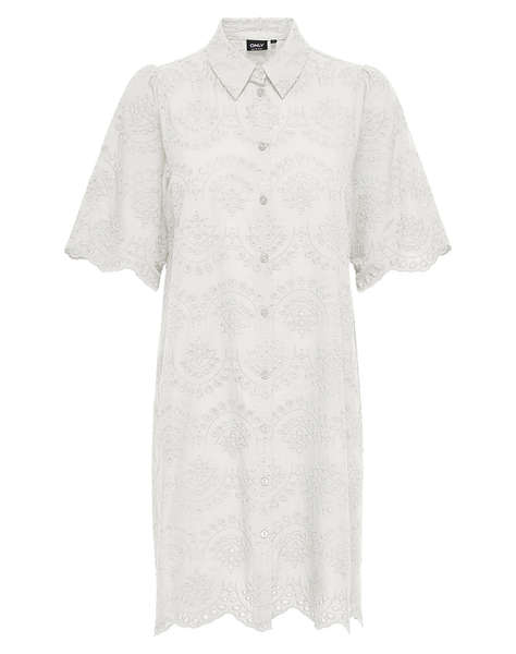 ONLY ONLVALAIS SS EMB. DRESS WVN FR