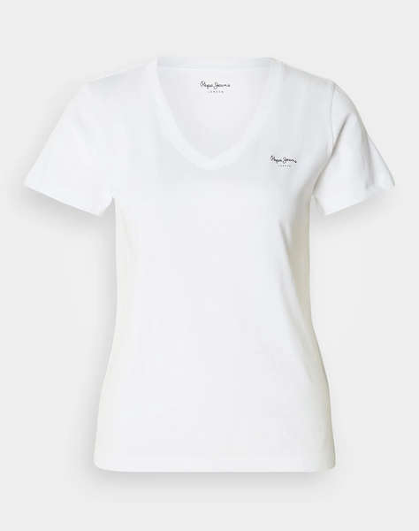 PEPE JEANS ESSENTIALS MAE V NECK WOMEN''S BLOUSE