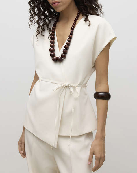 AWARE BY VERO MODA AWVANNAH V-NECK MIDI WAISTCOAT