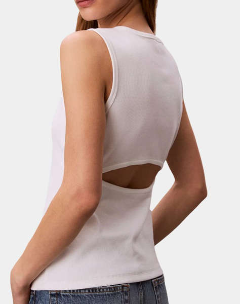 CALVIN KLEIN JEANS SL WOVEN LABEL 2X2 BABY RIB CUTO