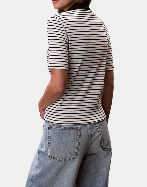 CALVIN KLEIN JEANS MONOLOGO RIB POLO (STRIPE)