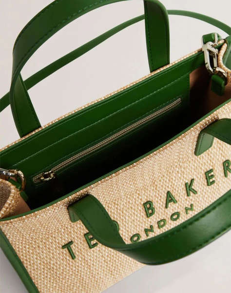 TED BAKER PAOLINA Faux Raffia Small Icon Bag