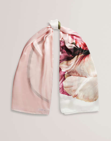 TED BAKER LISAAE Large Floral Print Silk Scarf