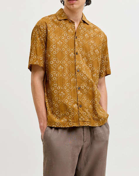 JACK&JONES JPRBLULYON PRINT DOBBY S/S SHIRT SN