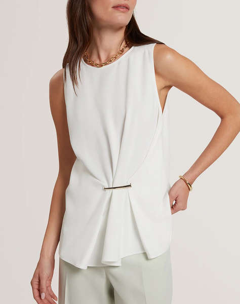 TED BAKER ALAYRA Draped Pebble Detail Top