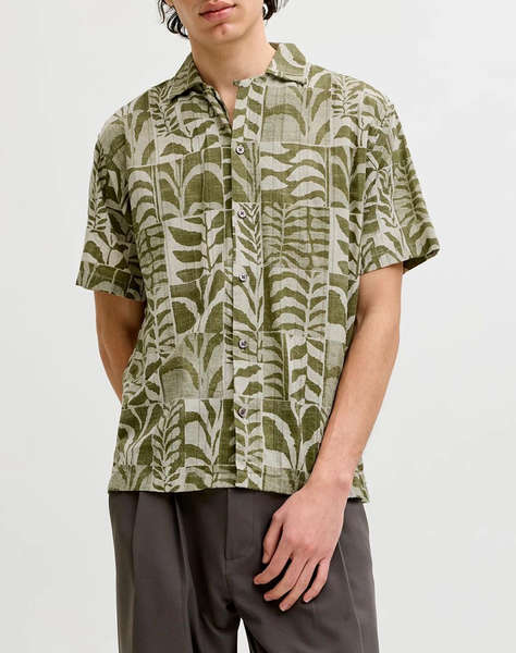 JACK&JONES JPRBLULYON PRINT DOBBY S/S SHIRT SN