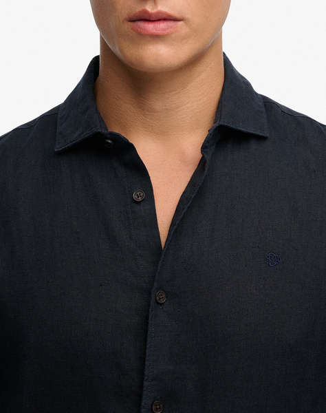 SUPERDRY  D2 STUD RIVIERA L/S LINEN SHIRT MEN''S SHIRT