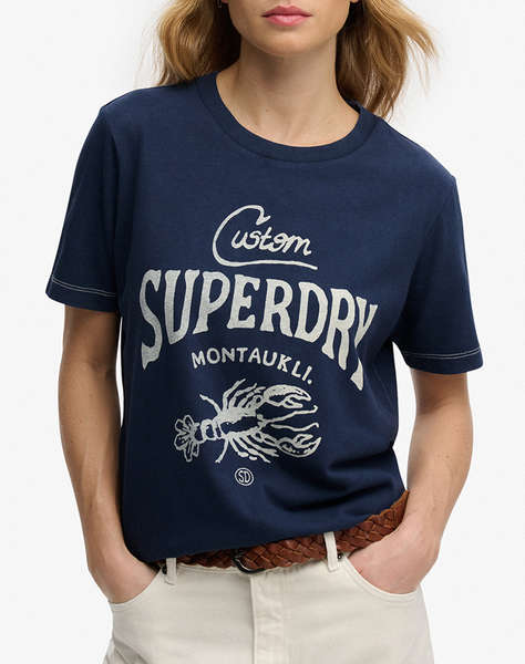 SUPERDRY D4 OVIN HERITAGE HAMPTONS TEE WOMEN''S BLOUSE