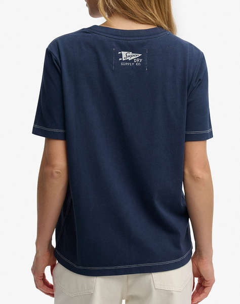 SUPERDRY D4 OVIN HERITAGE HAMPTONS TEE WOMEN''S BLOUSE
