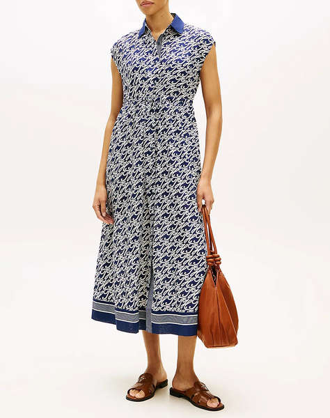 TOMMY HILFIGER SWIMSHOP SILK VOILE AOP MIDI DRS