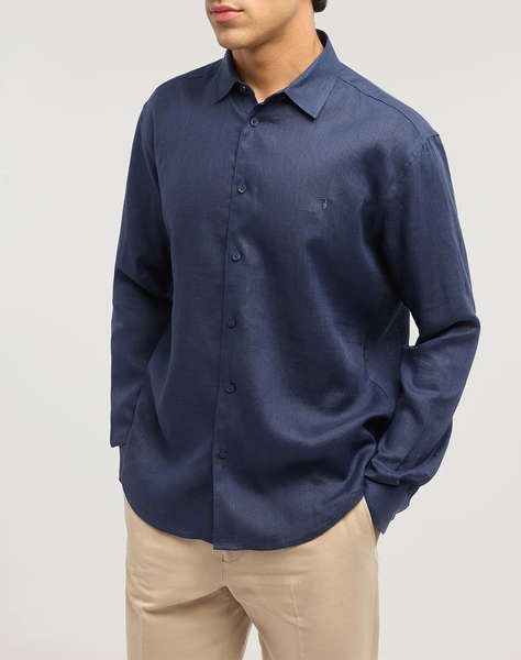 TRUSSARDI REGULAR FIT SHIRT - LINEN