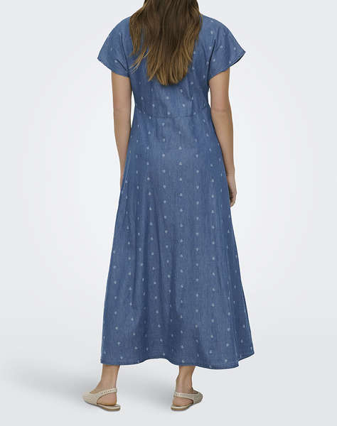 ONLY ONLNOVA AZURE LONG DRESS WVN