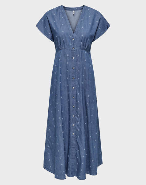 ONLY ONLNOVA AZURE LONG DRESS WVN