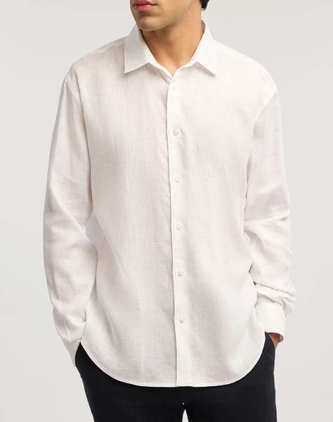 TRUSSARDI REGULAR FIT SHIRT - LINEN